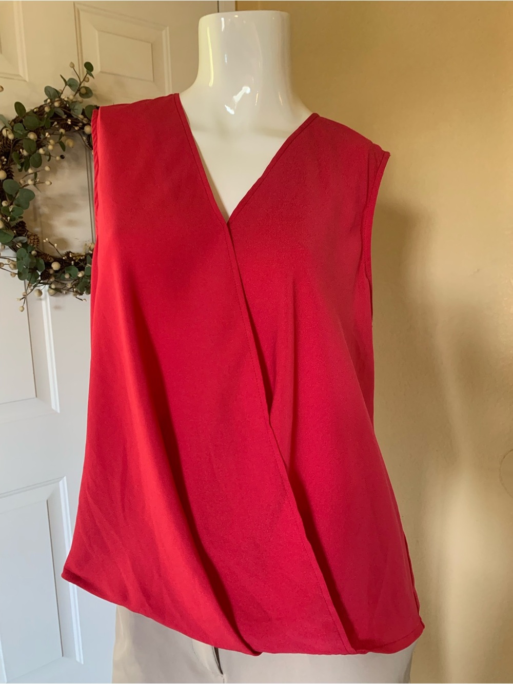 Rachel Zoe Sleeveless V-Neck Draped Blouse